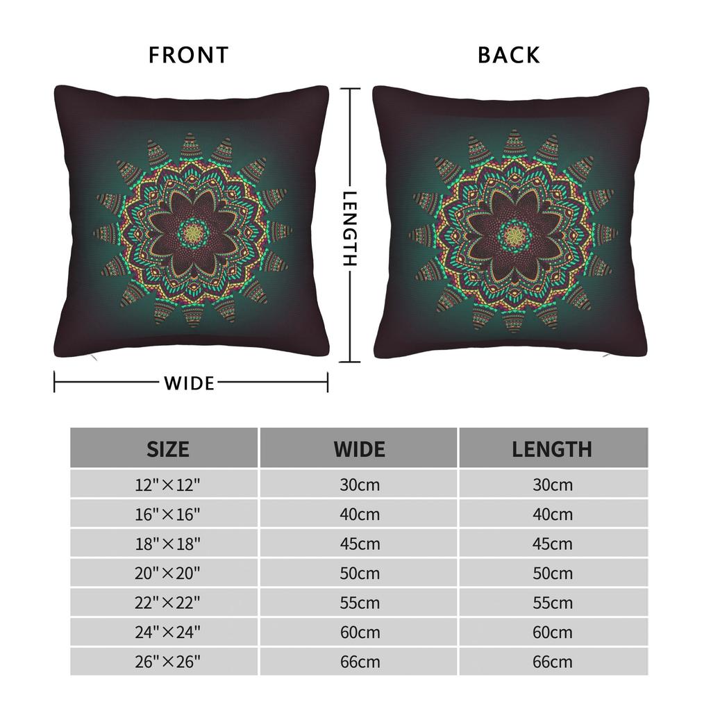 Moroccan Bloom Mandala Square Pillowcases Polyester Bed Car  Cushion Cover Creative Decor Pillow Cover 4545