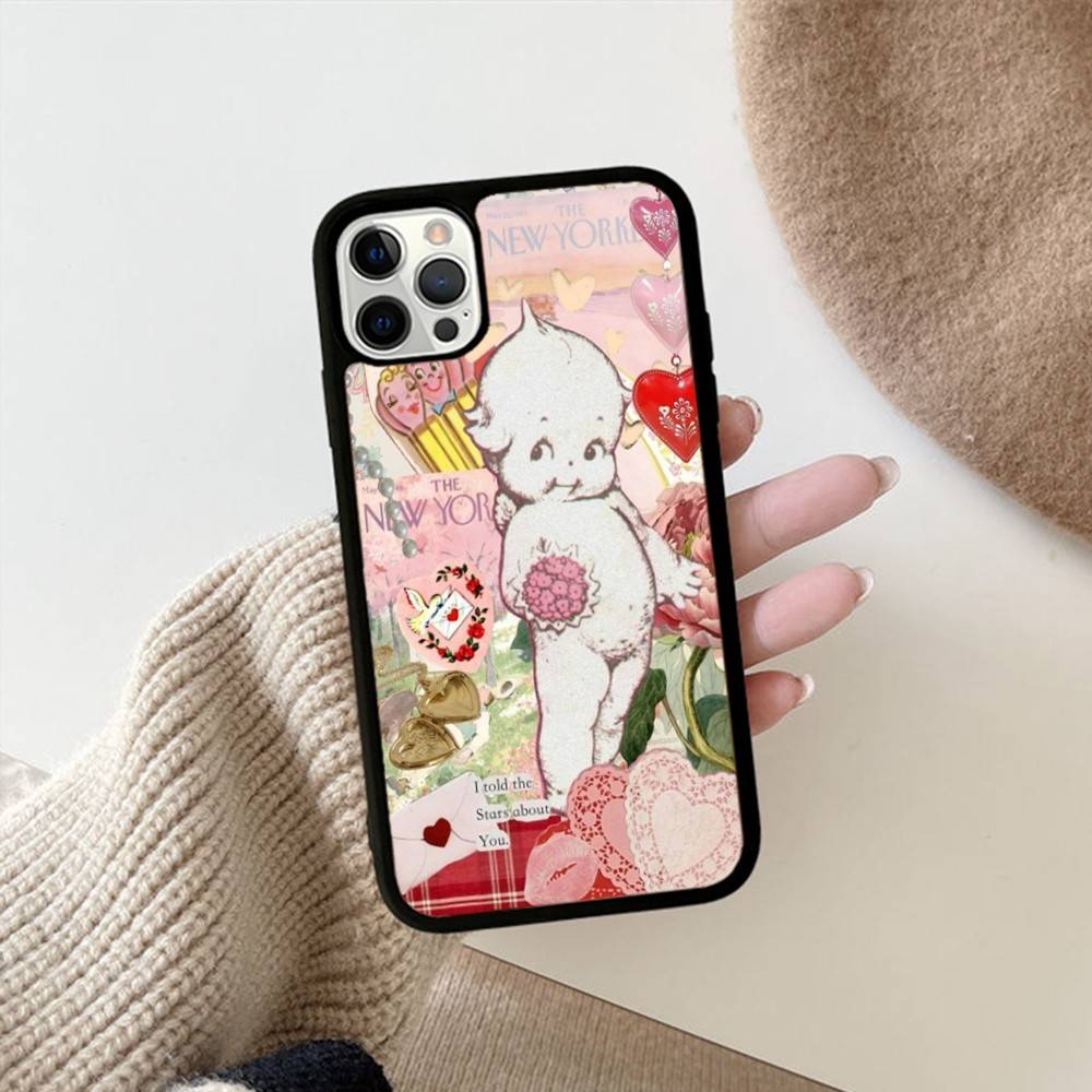 

K-Kewpie Baby Cute Phone Case For IPhone 17 Air 16 14 15 Pro Plus 13 12 11 Pro Max PC+TPU Back Cover iPhone 12