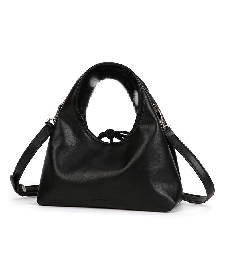 Vanwalk Pom-Pom Mochi Tote Bag [Black Dot]