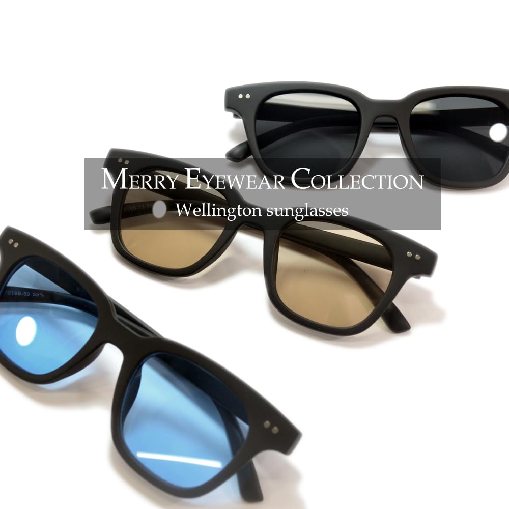 Merry Pleasure Fashion Light Colored Wellington Matte Lightly Asian UV [MERRY PLEASURE] Sunglasses, Glasses, Lenses, Style, Finish, Tinted, Men's &