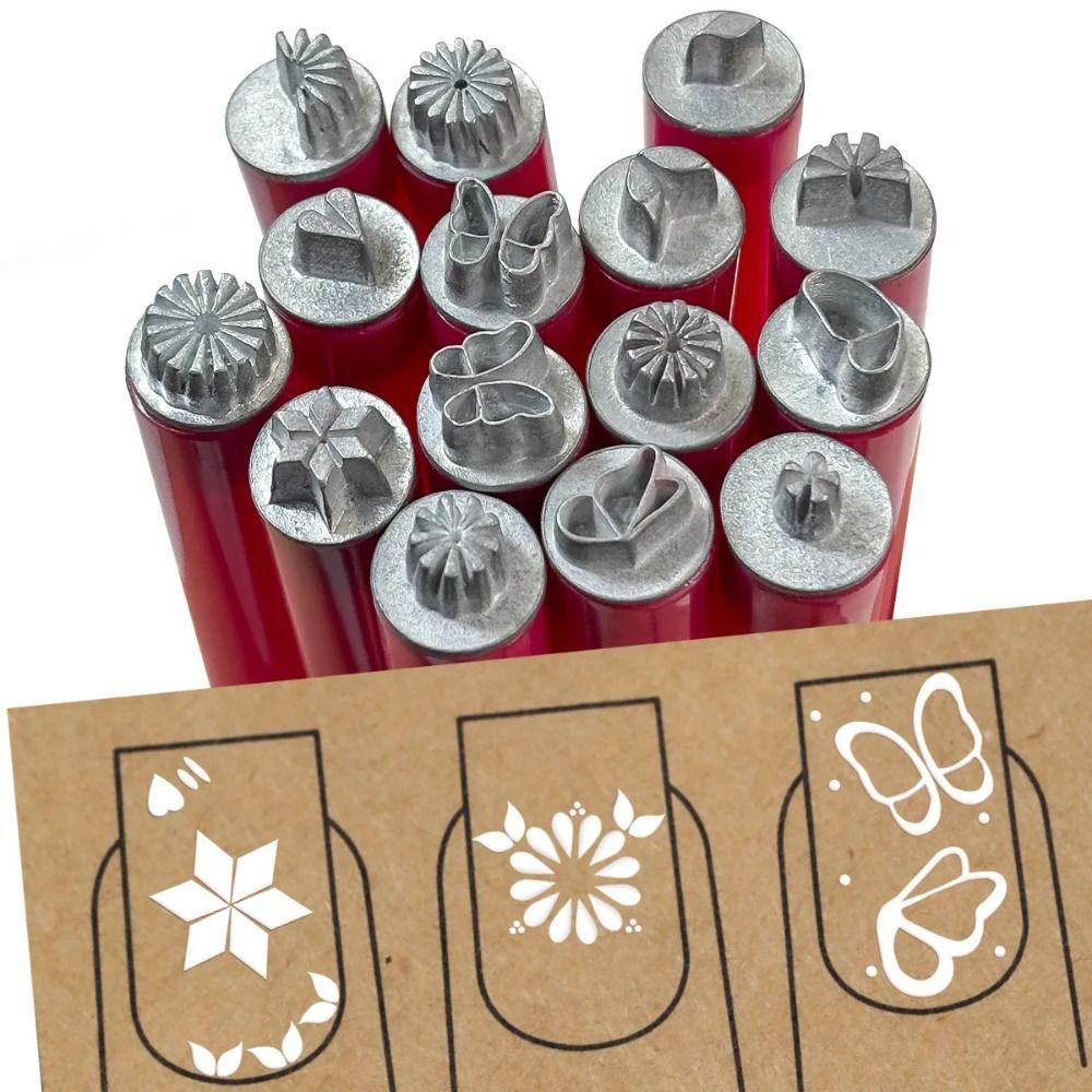 6/10/15pcs Floral Butterfly Pattern Nail Graffiti Pen Stamping Plate Nail Brush Stamp Pen  New Year