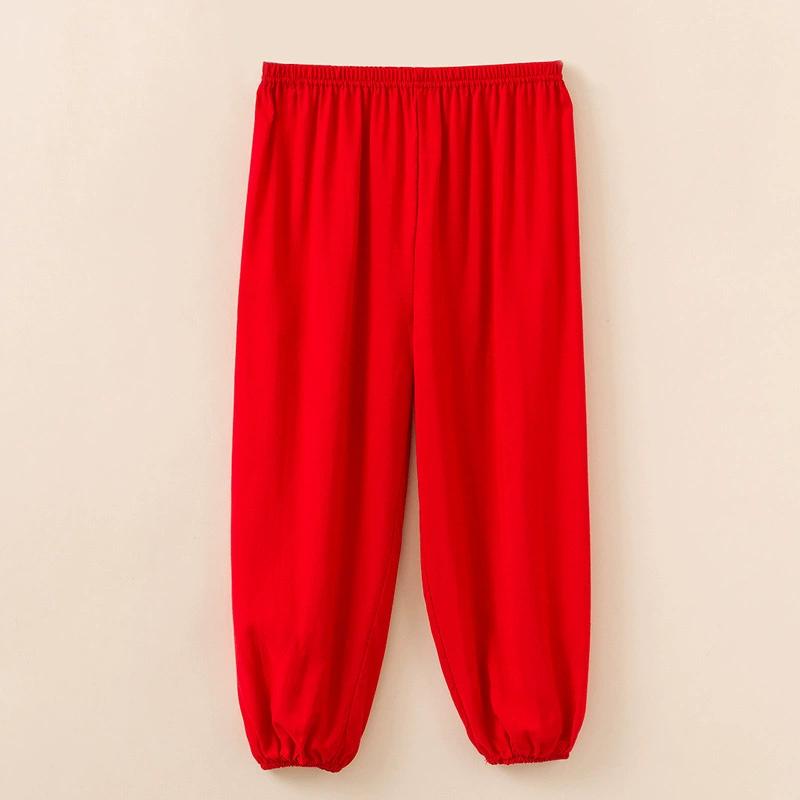 Children's Bloomers Boys and Girls Artificial Cotton Trousers Pajamas Mosquito Pants Performance Elastic Waist Trousers Spring and Summer