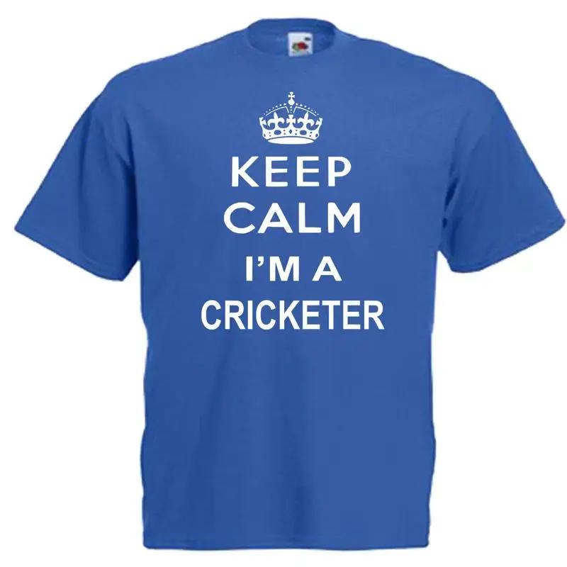

Keep Calm Cricketer Cricket Adults Mens T Shirt 12 Colours Size S 3XL 5XL різнокольоровий