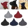 Hat Costume Sharp Wool Witch Hat, Pointed Felt Halloween Warm Autumn Winter Cap