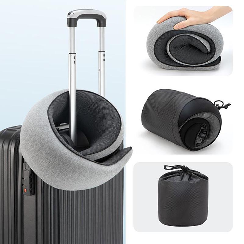 Cuscino da Viaggio per il Collo in Memory Foam per Comfort in Aereo Design Compatto ed Ergonomico per Viaggi, Viaggi in Auto, Uso Domestico Ideale
