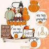 Set of 15 Fall Tiered Tray Decors Autumn Wood Sign Rustics Farmhouse Decors Table Centerpieces for Home Decorations