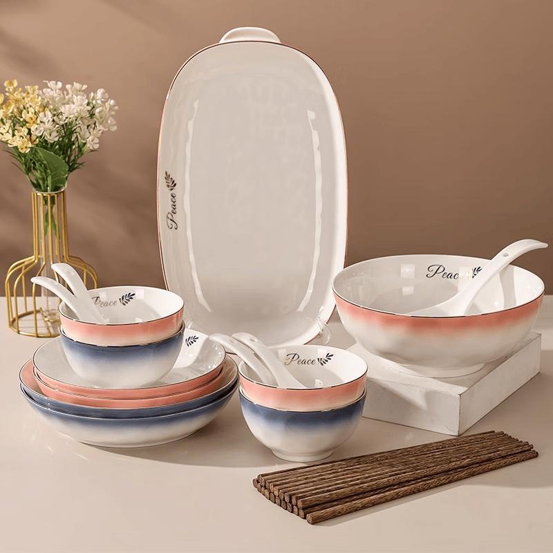 Haoaijia 25-Piece Ceramic Dinnerware Set