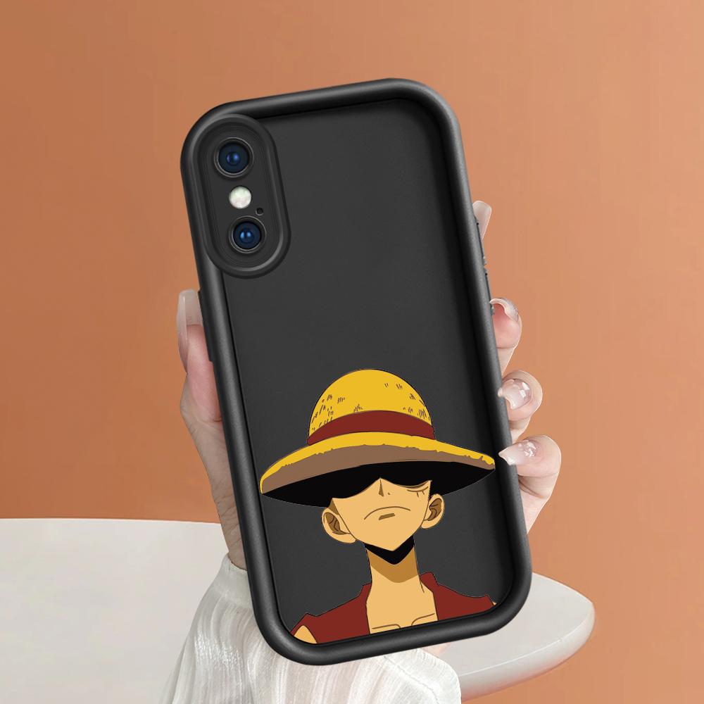 Luffy Fashion Square Ladder Handyhülle für Realme OPPO Reno VIVO Infinix Tecno Oneplus Vollständige Kameraabdeckung, stoßfester Schutz, Gummihülle