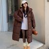 2025 winter down cotton coat large size over knee long cotton-padded coat women fashionable cotton-padded coat