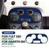 for Fiat 500 Abarth 595 2012 2013 2014 2015- Made of Alcantara Suede Sticker Central Ac Panel Trim Car Interior Accessories