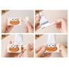 Cartoon Toothpaste Dispenser with Suction Base Wall-Mounted Roller Squeezer for Toothpaste Face Wash No-Waste Funny Bathroom Organizer for Kids Adults