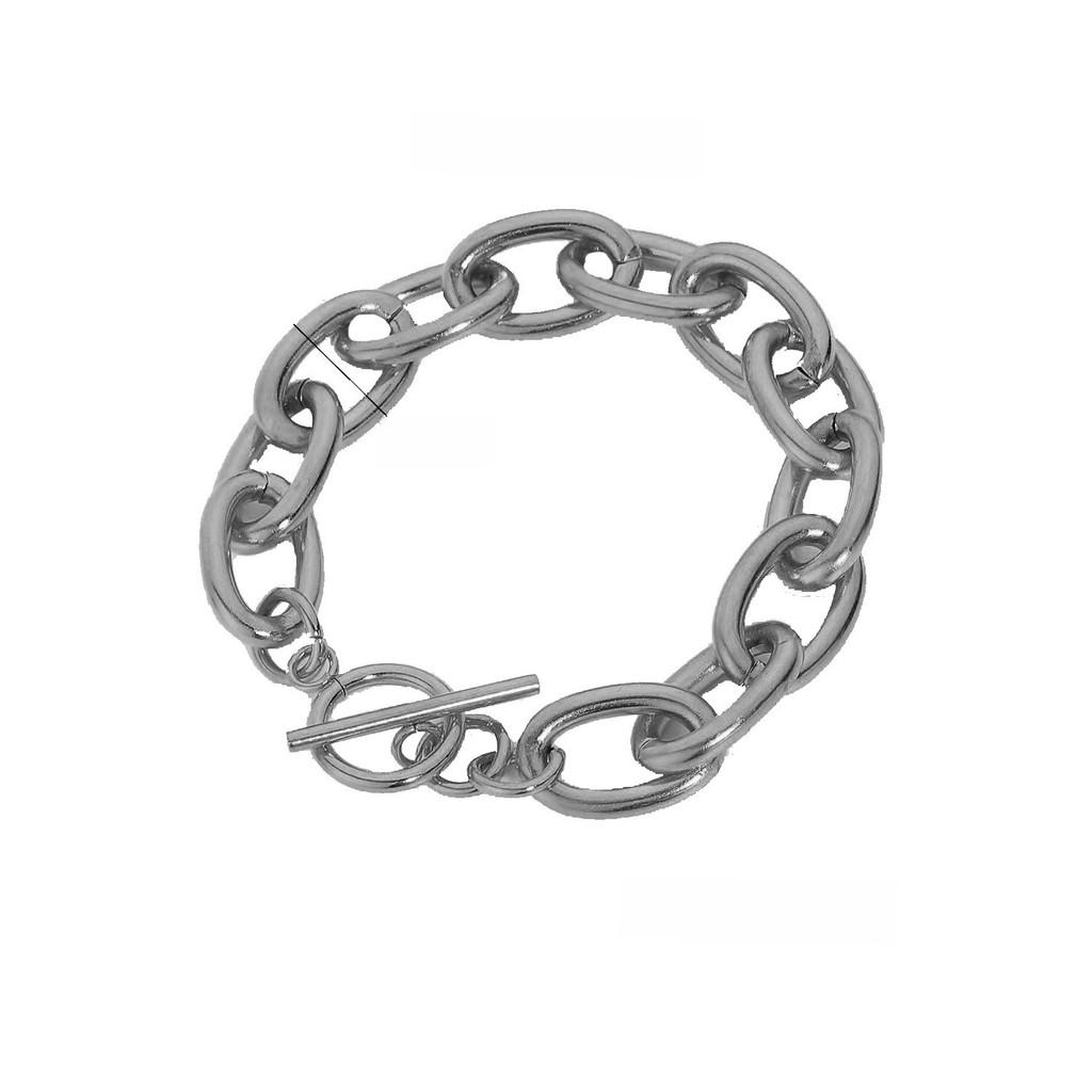Stainless Steel Geometric Chain Bracelet For Women Summer Fashion Accessory