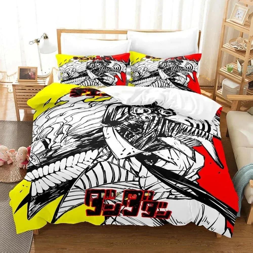 Dplusan Takura Ken Beding Set Printed Bed Linen Set With Pilowcase Bed Soft Duvet Cover Soft Single Double Quen Super King-Sized Dimensionsd Dimension