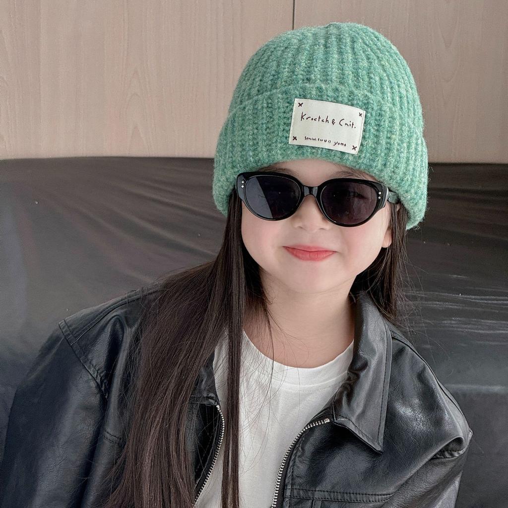 Versatile Face-showing Small Woolen Hat Korean Style Autumn and Winter Soft Girl Fashion Hat Boys and Girls Thickened Windproof Warm Knitted Hat