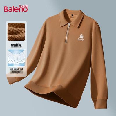 Baleno Herren Locker Geschnittenes Waffelstrick-Pullover-Sweatshirt
