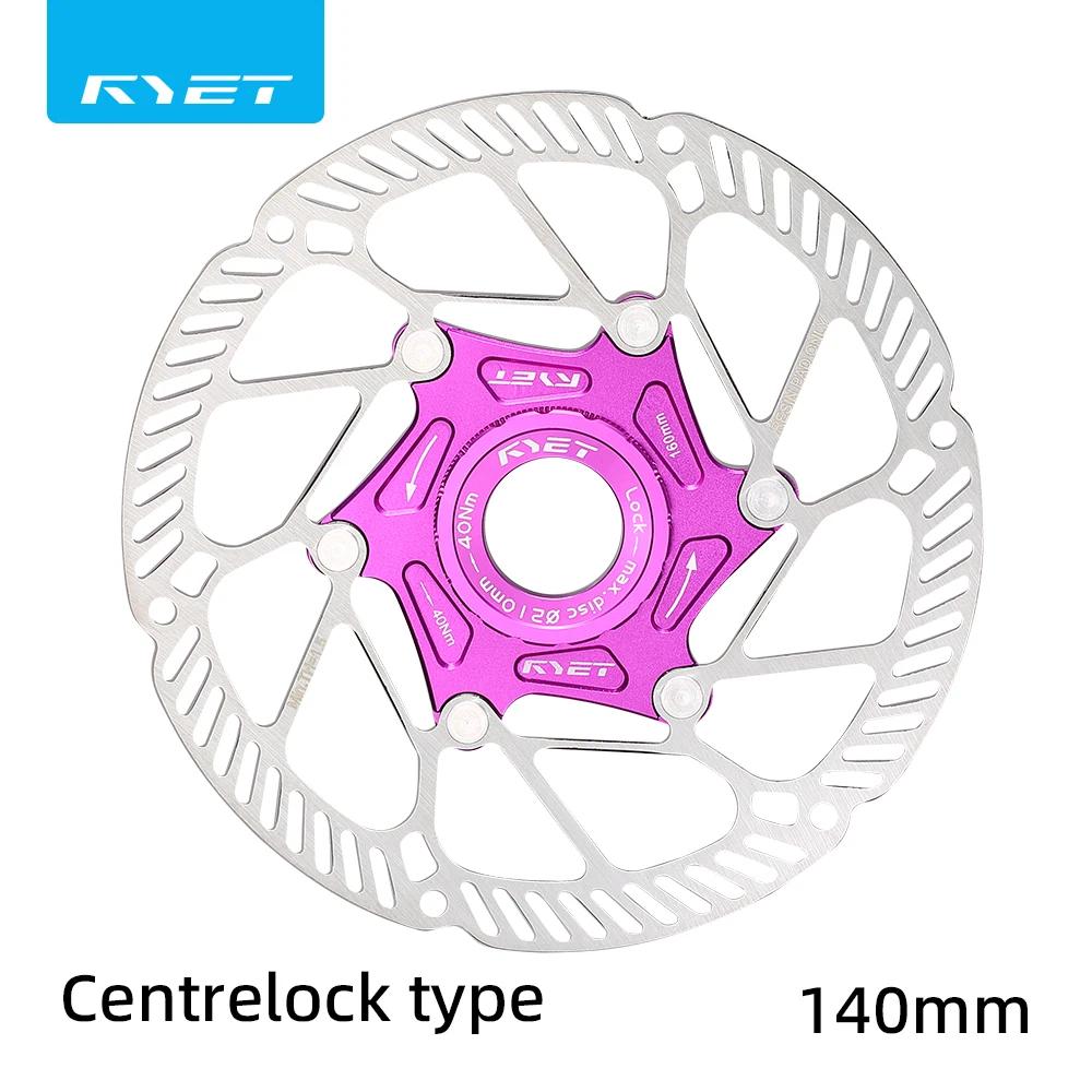 RYET Ultralight Floating Bike Disc Rotor 140mm 160mm - 6 Bolt & Center Lock Stainless Steel for Mountain Road Bicycle Cycling