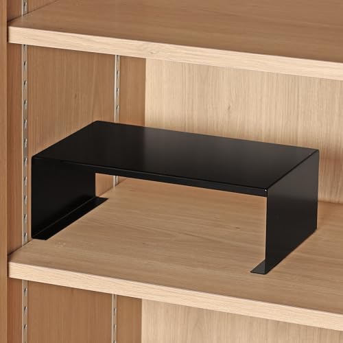 Pearl Metal L-Shaped Kitchen Rack, Stackable Shelf, Black, Dimensions: Approx. 320mm W X 200mm D X 110mm H, AZ-5203
