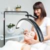 28-Inch Half-Moon Beauty Lamp for Nail, Tattoo & Eyelash Extensions - U-Shaped Eye Protection Floor Lamp