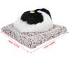 Simulation Sleeping Dog Puppy Ornament Animal Plush Toy Bamboo Charcoal  Decor (Black+White)
