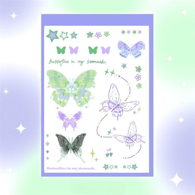 Waterproof Realistic Butterfly Tattoo Sticker – Small, Fresh, Aesthetic Cartoon Style, Long-Lasting, Personalized Colors