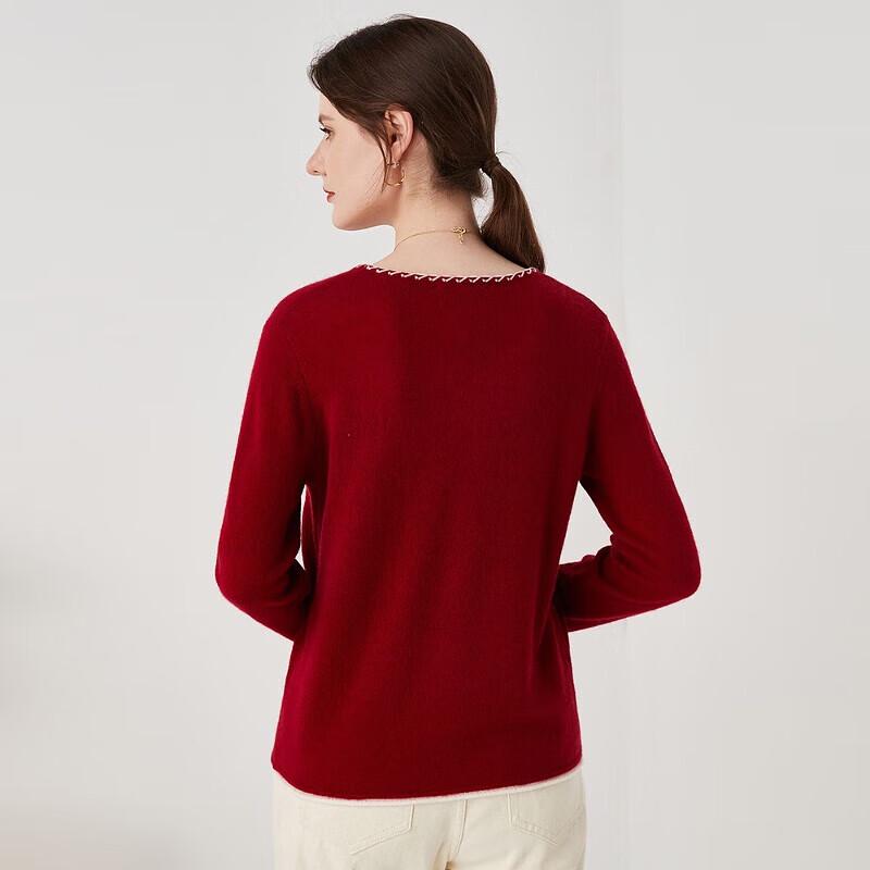 Zhaojun Women's Cashmere Round Neck Sweater