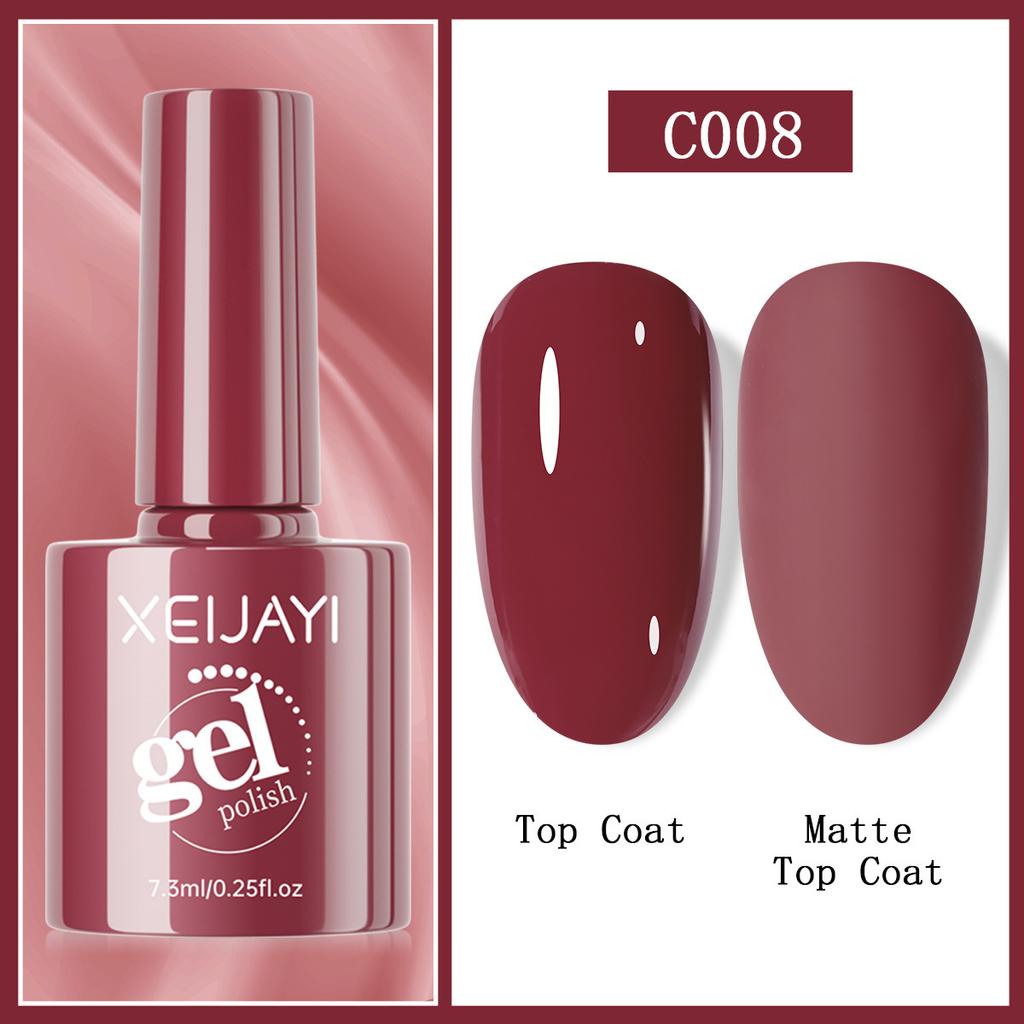 Popular Color Cherry Red True Red Solid Color Series Whitening Long-lasting Nail Polish Glue Phototherapy