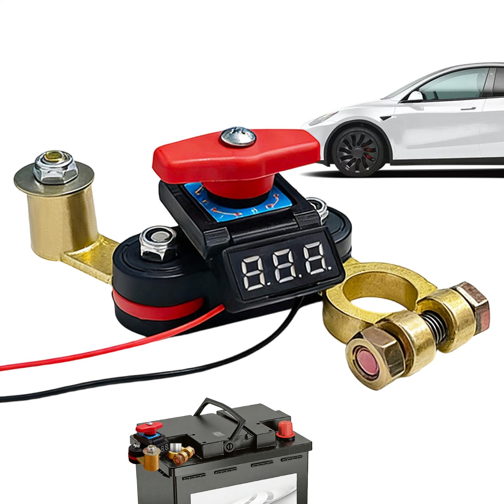 

Car Battery Power-off Switches 12V/24V Automotive Battery Isolator Power Shut Off Device Rotated Switches With Voltage Display CN