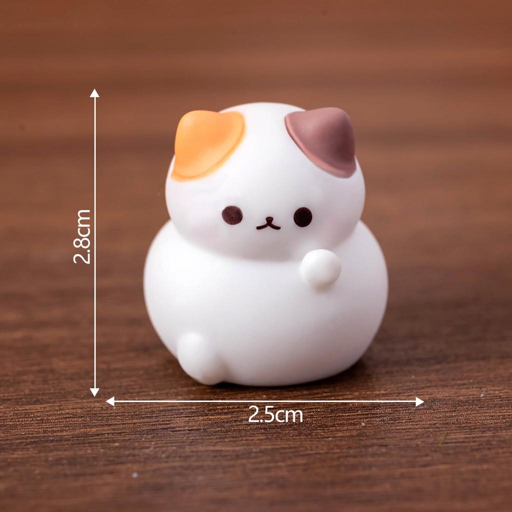 4Pcs/set Cartoon Cat Animal Miniatures Mini Figurine Resin Ornaments Fairy Garden Decoration Micro Landscape