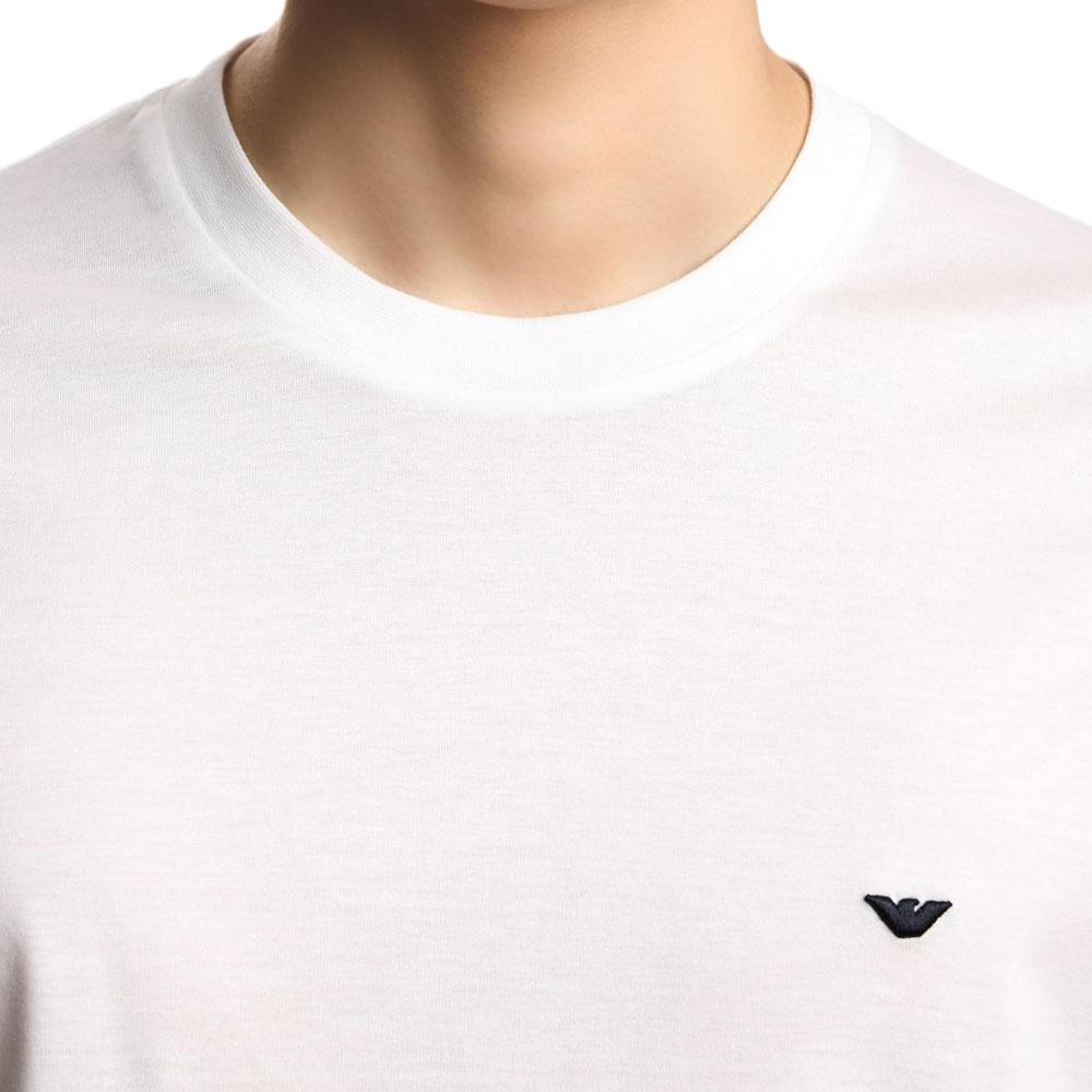 Emporio Armani Lycra Blend Knitted 3D Embroidered Crew Neck Short Sleeve T-Shirt Men tops EM004592-AF13747-U0003