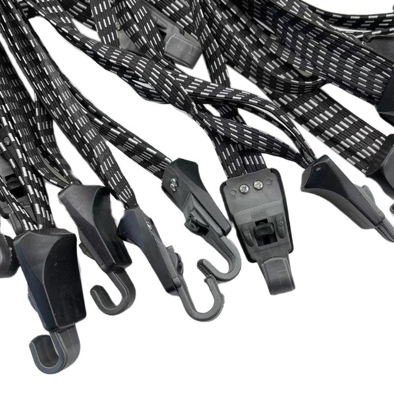 Bicycle Luggage Rope Elastic Carrier Rack Straps Elastic Rubber Belt Buckle Rope Belt With Hook Mountain Bike Bag Accessories