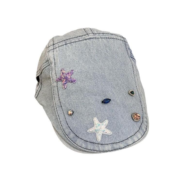 Pentagram Retro Star Cowhide Cabbie Hat Breathable Cotton Fashion Women Casual