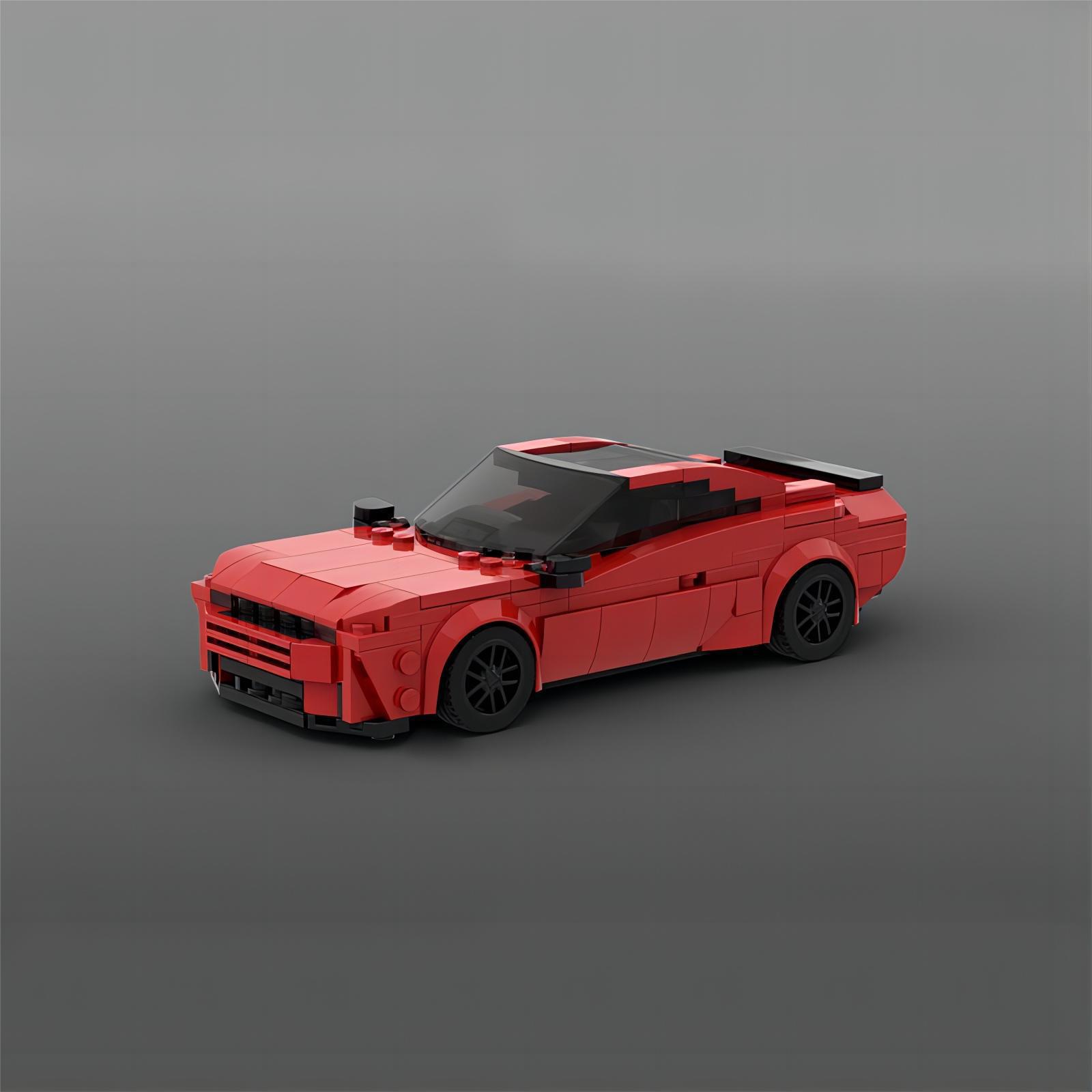 

Creative MOC Charger-Compatible Lego Car Model Set for Men s Educational Assembly - 8-Stud Build