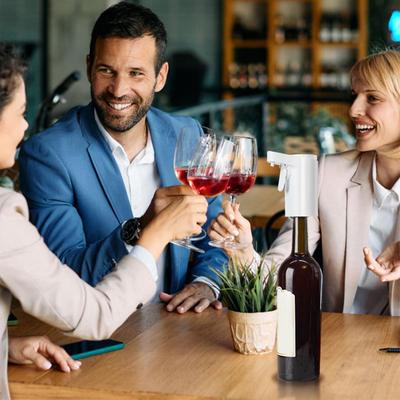Wine Aerator Dispenser Electric 4-Mode Smart Automatic Wine Pourer with Touch Screen for Home Bar Office Travel Camping Party