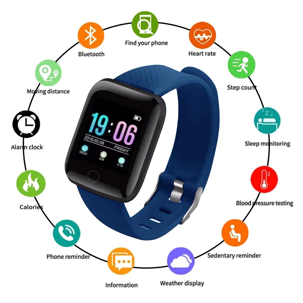 116S Plus D13 Waterproof Online Smart Wrist Watch Intelligentes Reloj Montre Connecte Brand Digital Smart Watches Blood Pressure