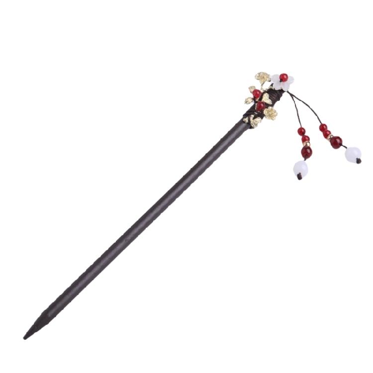 Elegant Dangling Hair Pin Hair Styling Accessory Classical Charm Wood Hair Stick For Fashionable and Traditional Costume