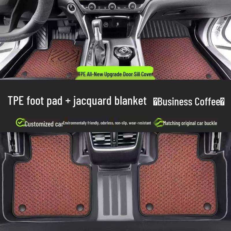 Volkswagen Passat Car Floor Mats: TPE Material, Surround Design, Door Sill Protection, Fits 19-26 Models, Eco-friendly