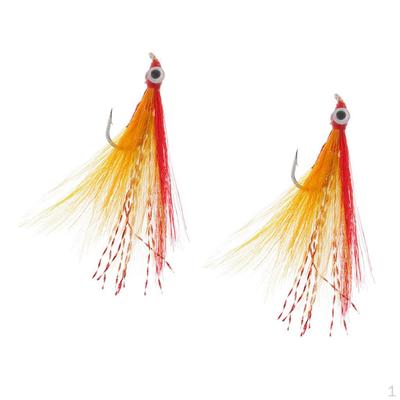 2pcs Clouser Minnow Dry Fly Fishing Simulation 6# Hook