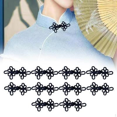 10 szt. Chińskie Węzły Guziki Żabki Zapięcie Wzór Vintage Akcesoria Zapięcia Krawieckie DIY na Sweter