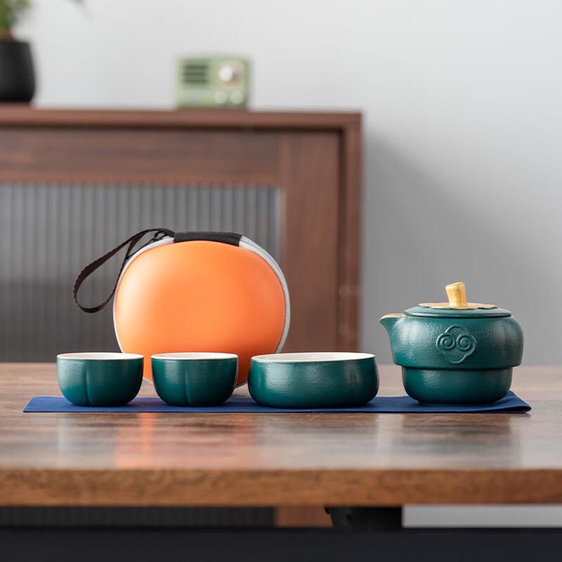 Portable Persimmon Fortune Travel Tea Set