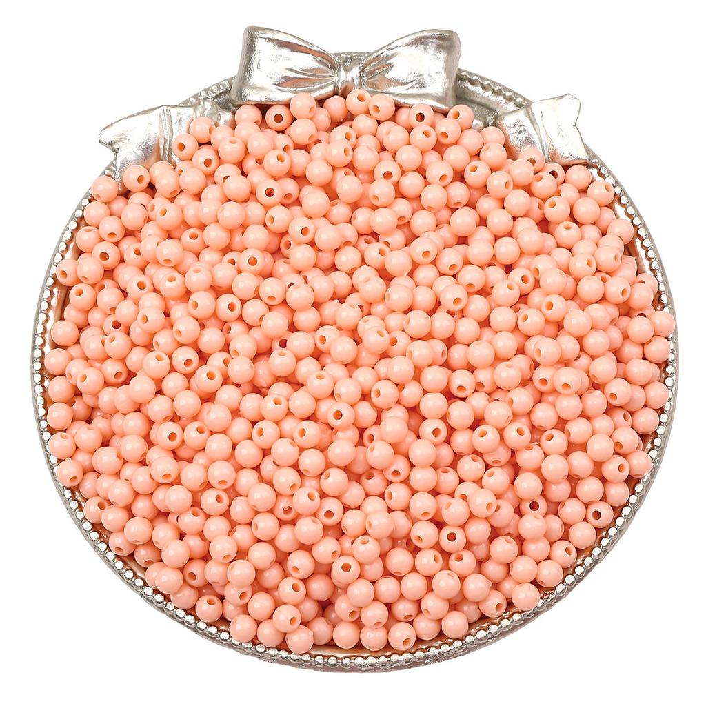 Ručně vyráběný náramek Korálky 3/4mm Akrylové Plné barvy Kulaté korálky Korálky Ručně vyráběné DIY Ruční korálkový náramek Volné korálky Šperkařské doplňky