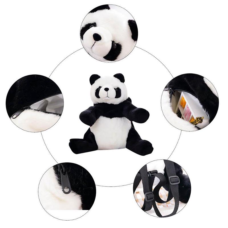 Zaino Panda Ragazze Ragazzi Peluche Borse regalo per bambini Zaini regolabili Borsa per animali di peluche AsiloGiocattoli