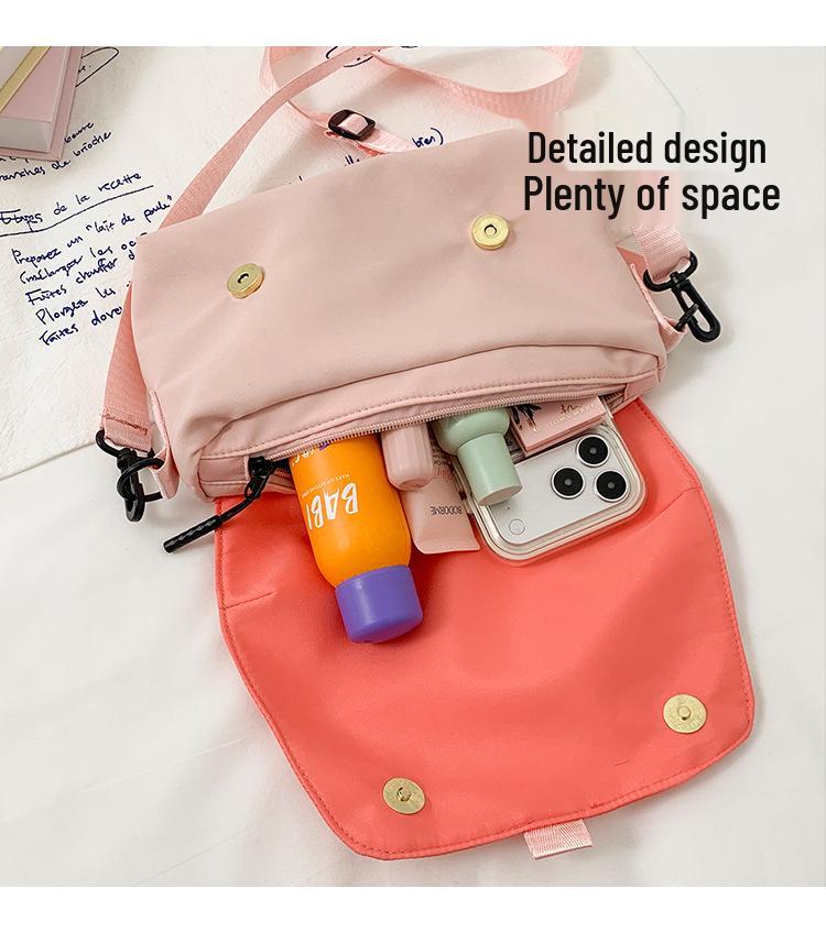 2026 Colorblock Crossbody-Tasche: Stilvolle, vielseitige, kleine quadratische Tasche für Damen aus strapazierfähigem Nylonstoff