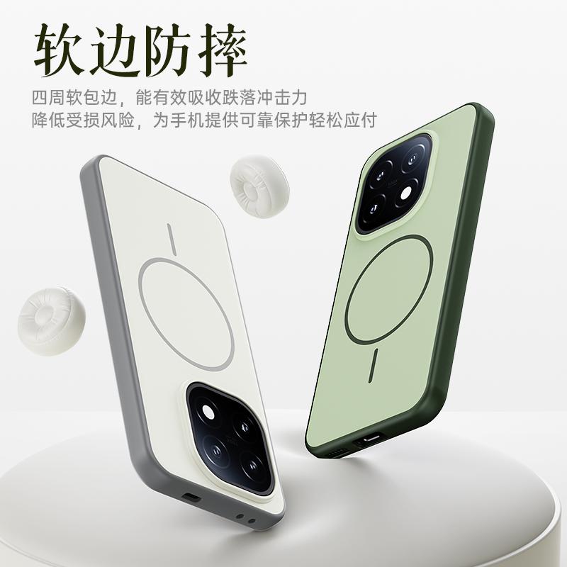 For Vivo iQoo 15 Case Magsafe Matte Baby Skin Touch Surface Anti-Fingerprint Sturdy Hybrid Cover