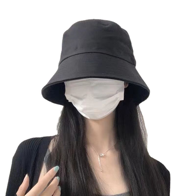 Summer Foldable Bucket Hat Outdoor Sunscreen Solid Color Unisex Fisherman Fishing Hat Cap