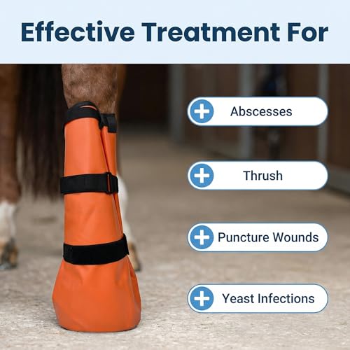 Horse Soaked Boots With External Activity Pads And Two Elastic Bands