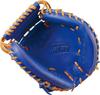 ZETT Youth Baseball Softball Ground Royal Blue x Oak Brown BJC762622 Catcher's Mitt, Hero, Left-Handed Throw, (2536),