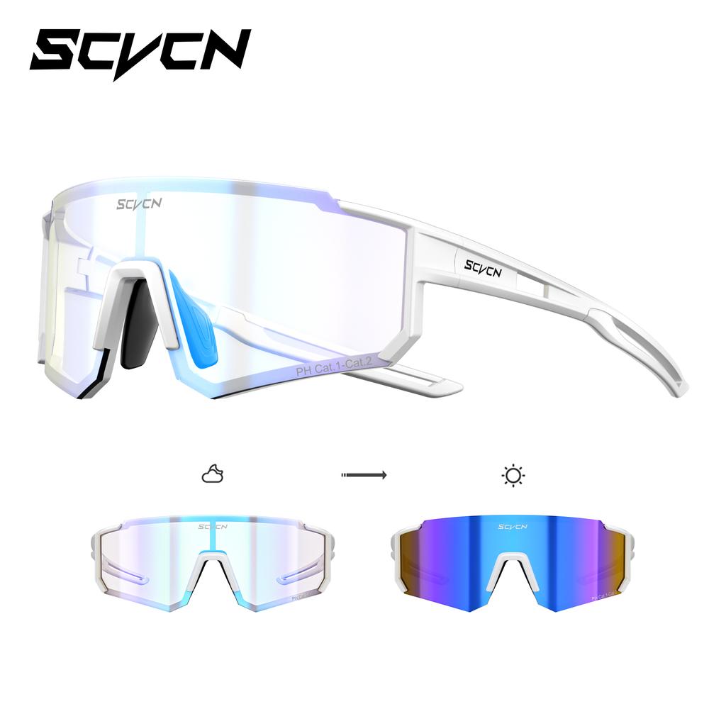 SCVCN Photochromic Hiking Eyewear Cycling Glasses Sunglasses for Men Cycling Road Mountain Bike Glasses Women Casual Windproof