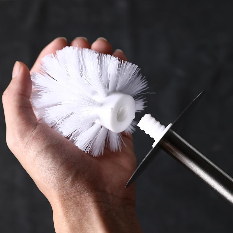 Modern Toilet Shape Cleaning Brush Modern Delicate Long Handle Cleaning Toilet Brush Abstract Toilet Brush Bathroom Accessories
