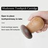 Mushroom shaped toothpick box with simple operation and sealing ring that does not come off, convenient to use, large capacity
