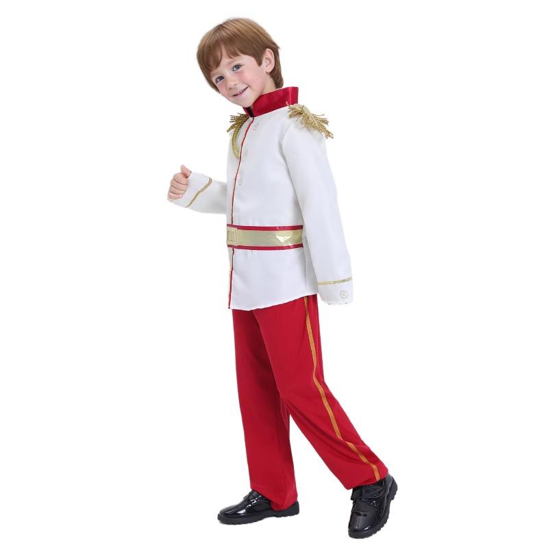 Handsome Prince Costume for Boys Fairy Tale Halloween Stage Performance Dress Up Outfit